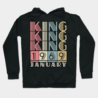 1969 - King January Retro Vintage Birthday Hoodie